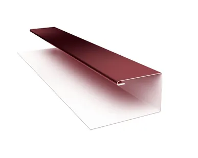 фото Планка П-образная (Блок-хаус, Экобрус) 0,5 Satin Мatt RAL 3005 красное вино, тип 2