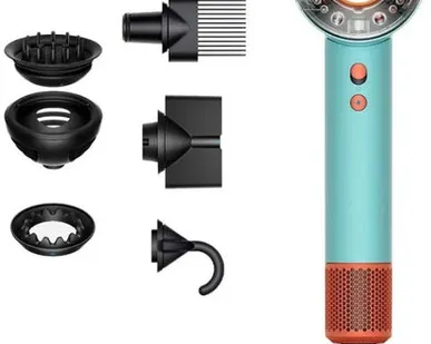 фото Фен Dyson Supersonic HD16, голубой+оранжевый