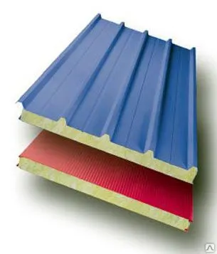 Фото №0 Сэндвич-панели 50 мм (мин.вата)