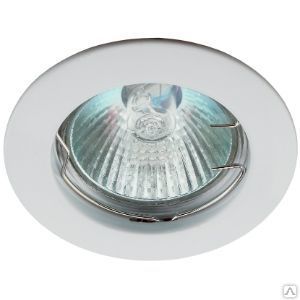 фото Светильник ЭРА KL1 WH литой простой MR16, 12V, 50W белый