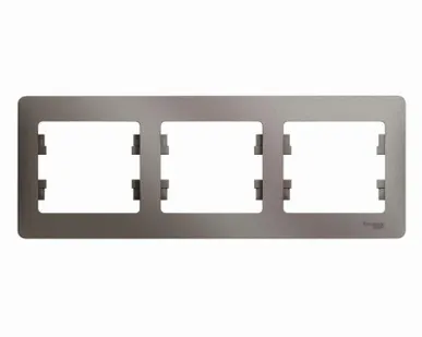 фото Рамка 3-м Glossa горизонт. платина SchE GSL001203