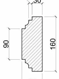 фото Наличник Н 110 песчаник бежевый 15 кг/м.п.
в