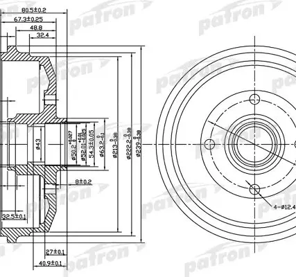 Фото №0 PDR1057 Барабан тормозной