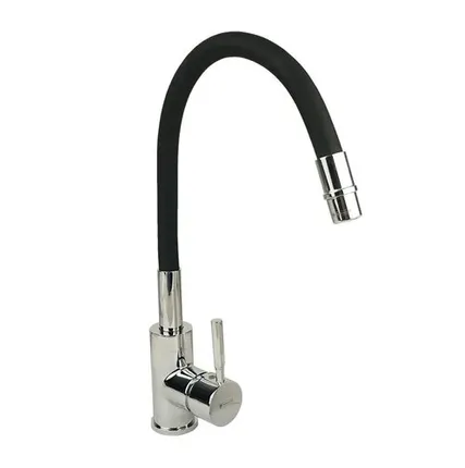 Фото №0 Смеситель для кухни GrossAqua Colorflex, с гибким изливом, черный (3241508B)