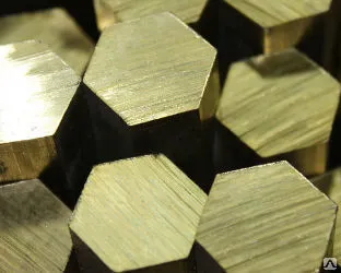 Фото №0 Шестигранник латунный 21 мм ЛС59-1