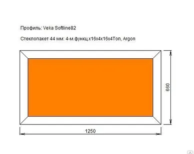 фото Окно veka 1250x660 (глухое)