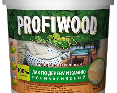 фото Лак PROFIWOOD по дереву и камню, 4.5 кг