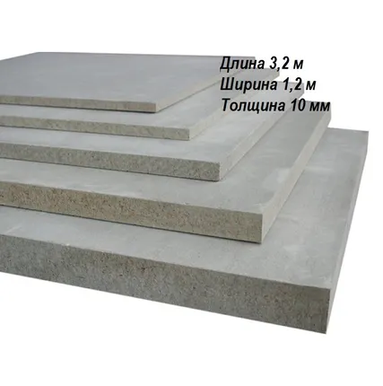 Фото №0 Цсп (Цементно-стружечная плита) 3,2 Х 1,2. Толщина 10 мм