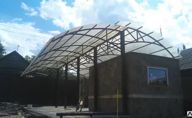 фото Навесы промышленные консольные