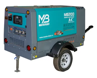 фото Винтовой компрессор Master Blast MB210D+AC (дизельный с осушителем)