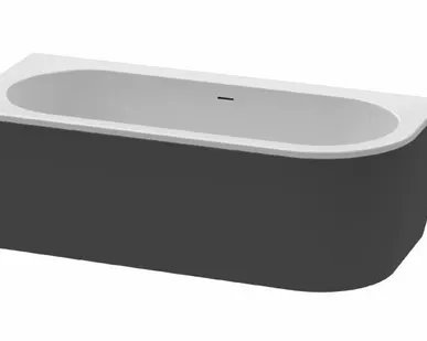 фото Акриловая ванна Cezares SLIM CORNER-180-80-60-L-NERO-SET 179х79 L черная