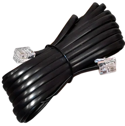 Фото №0 Удлинитель телеф. евро 3м УТИ-2/3 (джек-джек) черн. Крона
