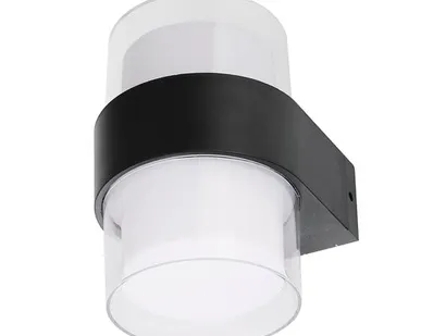 фото Светильник уличный настенный накладной светодиодный ULU-P22B-2x5W/4000K IP65 BLACK 10Вт 230В 4000К корпус черный TM Uniel