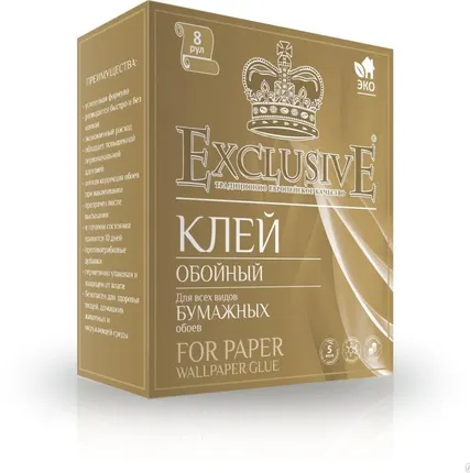 Фото №0 Клей для обоев Exclusive standart FOR PAPER бумажный 250гр.