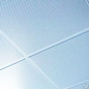 фото Потолок кассетный алюминиевый АЛБЕС белый матовый 600Х600