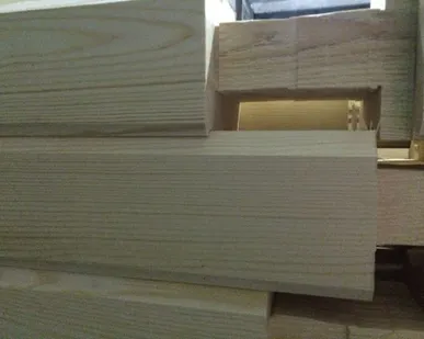 фото Профилированный брус камерной сушки с запилами по проекту сечением 145х145