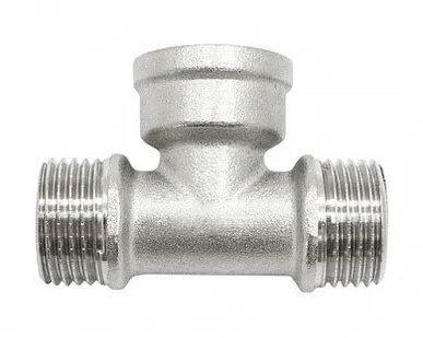 фото Тройник 1" Н-В-Н никелированный