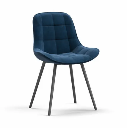 Фото №0 Стул Турин Velutto Синий, черный