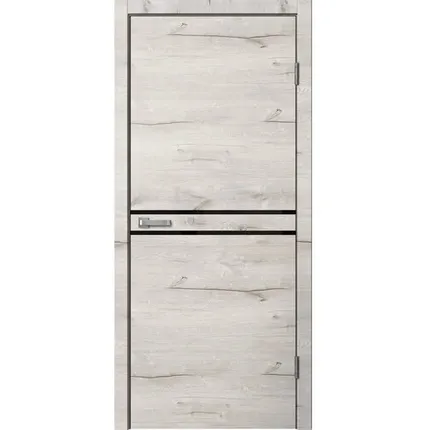 Фото №0 Дверь межкомнатная LF03 (Loft) черный АВС-пластик, ПВХ, Дуб Арктик 2000х800мм