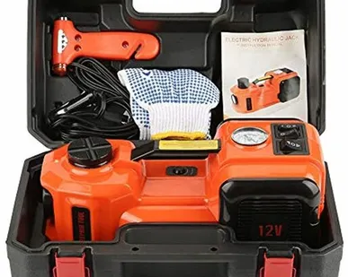 фото Электрогидравлический домкрат, компрессор, гайковёрт в кейсе, г/п 5 тонн