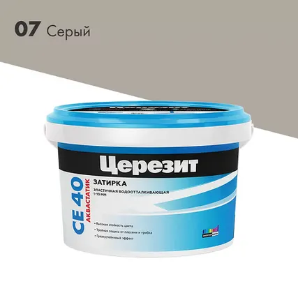 Фото №0 Затирка CE40 Ceresit серая 2кг №07