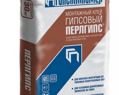 фото Клей гипсовый Перлгипс, 30 кг Гипсополимер