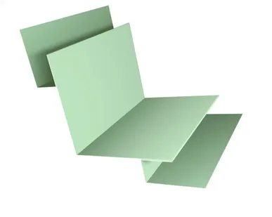 фото Угол внутренний сложный 90 0,45 PE с пленкой RAL 6019