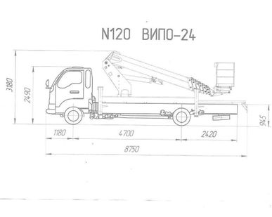фото Автогидроподъемник ВИПО-24 на шасси JAC N120