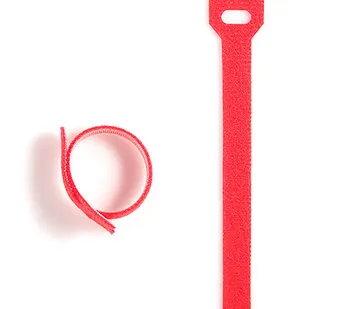 фото Хомуты-липучки 230x13мм (упак: 10 шт / 1 цвет / красный)