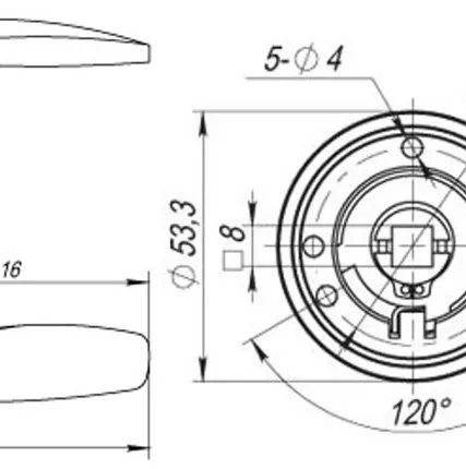 Фото №0 Ручка раздельная Fuaro (Фуаро) VITA RM ABG-6 зеленая бронза