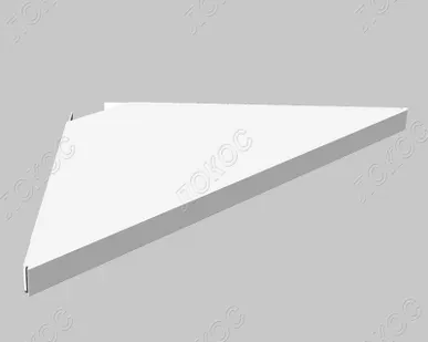 фото Полка навесная с кронштейнами на угловой внешний металлический стеллаж 400 мм