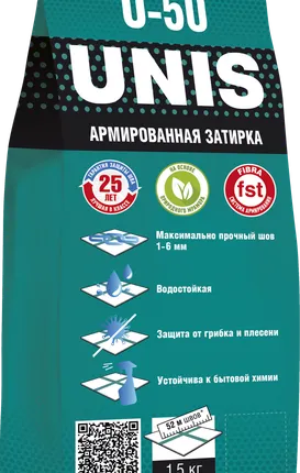 Фото №0 Затирки UNIS U-50 Белая С01 1.5кг