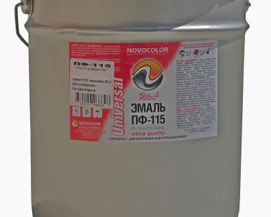 фото Эмаль ПФ-115 желтая 25 кг ГОСТ "NOVOCOLOR"