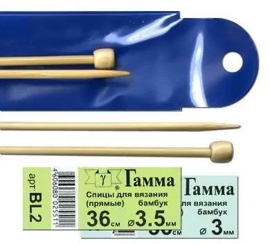 Фото №0 прямые BL2 бамбук d 3.5 мм 35-36 см GAMMA