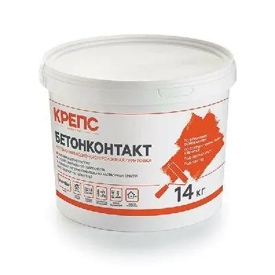 Фото №0 Грунтовка КРЕПС бетонконтакт / 14кг/44 в пал.