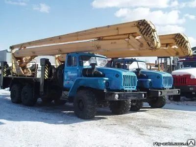Фото №0 Автогидроподъемник ВС-28У Э.И. на шасси УРАЛ-4320 (6х6) (трехколен.)