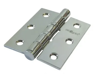 фото Петля дверная прямая 3" SOLLER хром (сталь 75*65*2,5)