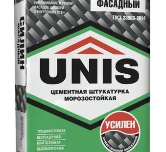 фото СИЛИН ФАСАДНЫЙ цементная штукатурная 25 кг(ЮНИС)(1п-48) и/х