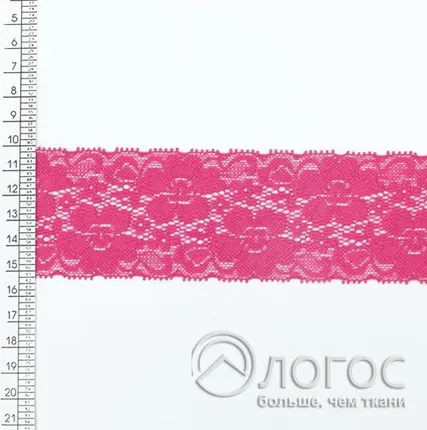 Фото №0 Кружево стрейч гипюр 1135 50 мм, фуксия