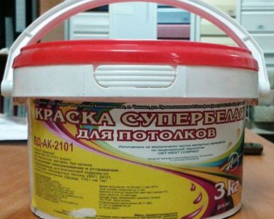 фото Краска СуперБелая для потолка (2101) 3 кг
