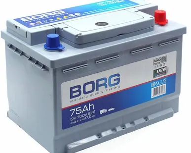 фото Аккумулятор BORG Standard 75 Ач о.п. (ТУРЦИЯ)