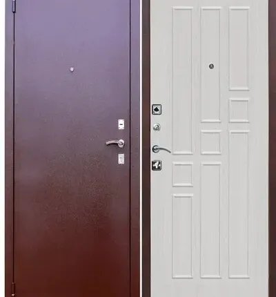 Фото №0 Дверь входная Гарда 8мм (Ferroni) металл 0,8мм/МДФ, Антик медь/Белый ясень 2050х960мм, ЛЕВАЯ