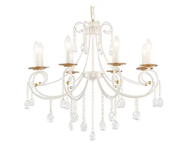 фото Светильник подвесной AMBRELLA LIGHT TR4917/8 WH/GD D740х930 белый/золото