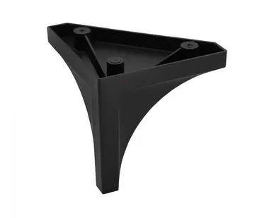 фото Опора меб. пласт. B-10 h110 угловая черный матовый AKS