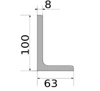 Фото №0 Уголок 100х63х8 12000