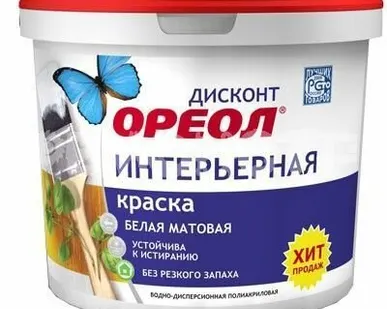 фото Краска Ореол интерьерная в/д полиакриловая