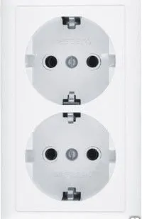 фото Розетка 2-м ОП Хит 16А с заземл. SchE RA16-238-B (РА16-238-б)