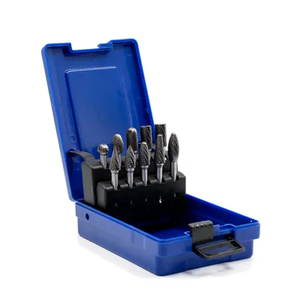 Фото №0 Набор борфрез твердосплавных Bohre, тип A,B,C,D,E,F,G,H,L,M, Ø 10 мм