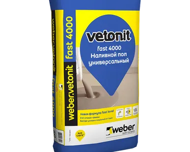 фото Наливной пол Weber vetonit fast 4000 20 кг