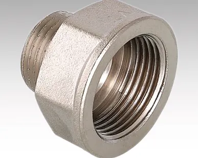 фото Переходник никелированный 40х20 (1 1/2″х3/4″) внутренняя/наружная резьба